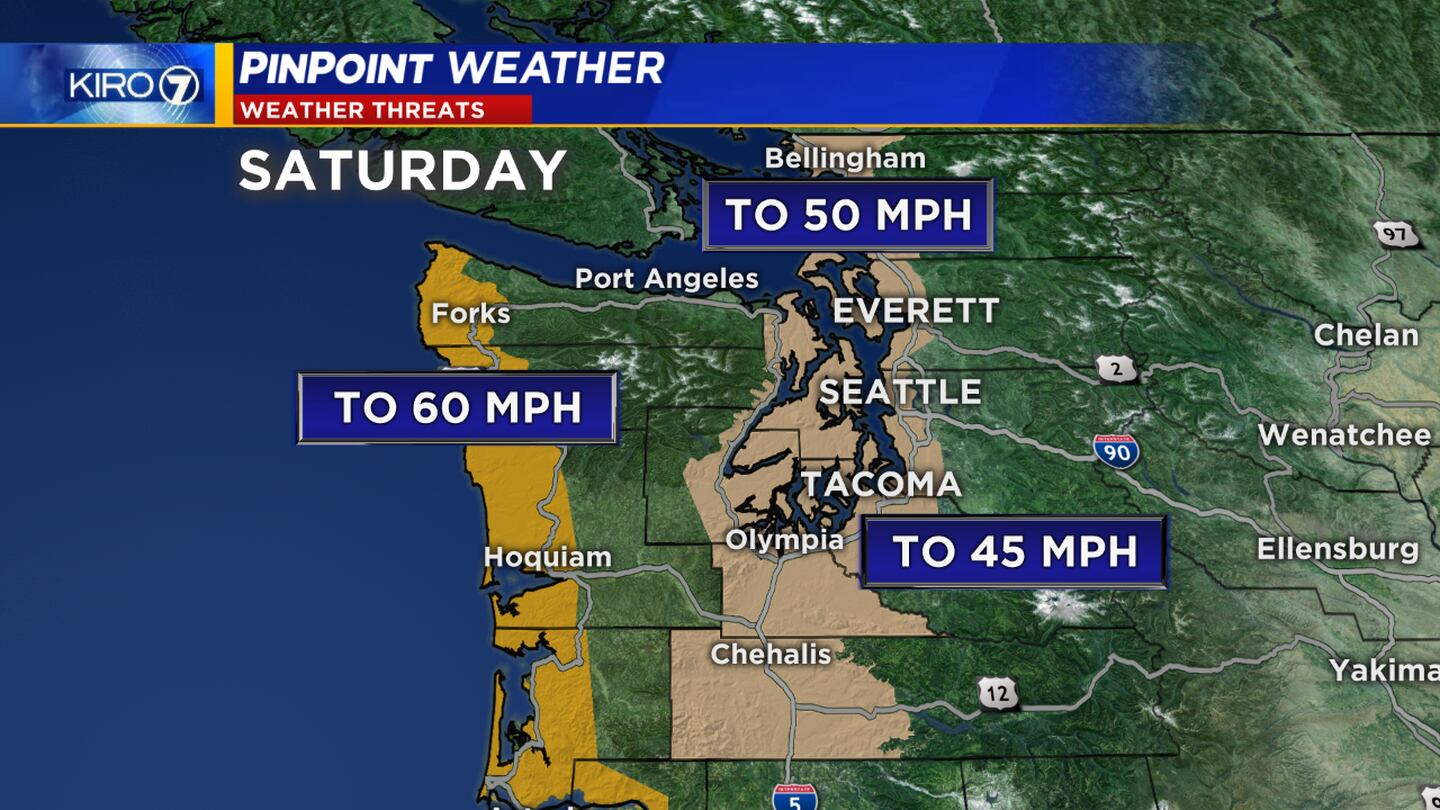 Strong Winds Expected Saturday Kiro News Seattle