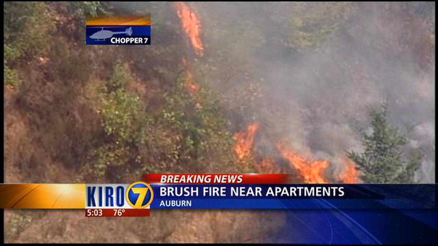 Large Brush Fire Contained Behind Auburn Apartment Complex Kiro 7 News Seattle 4037