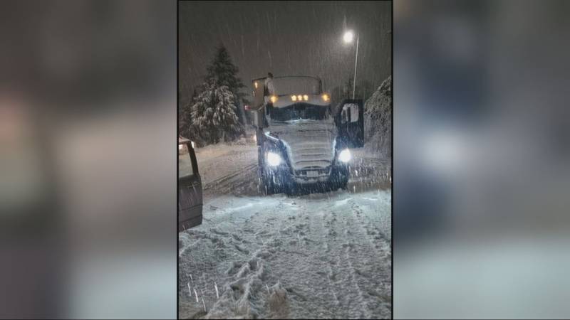 About 50 cars were stuck in a ditch because of the conditions on southbound I-5, just south of Olympia at the Highway 101 interchange.