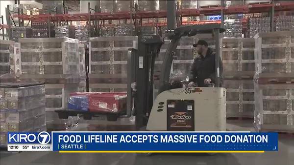 VIDEO: Food Lifeline accepts massive donation to curb food insecurity