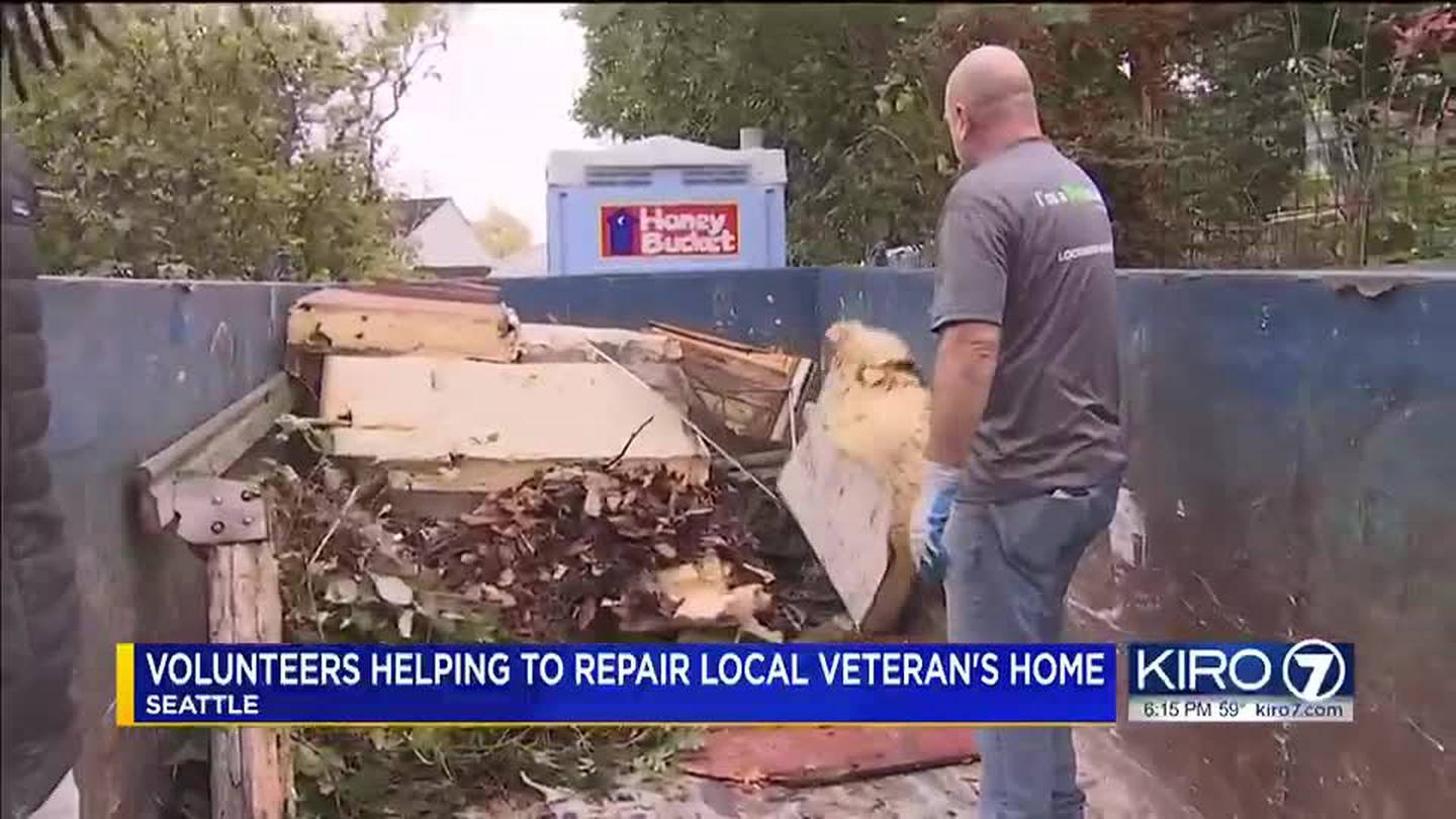 志愿者努力修缮西雅图退伍军人的家