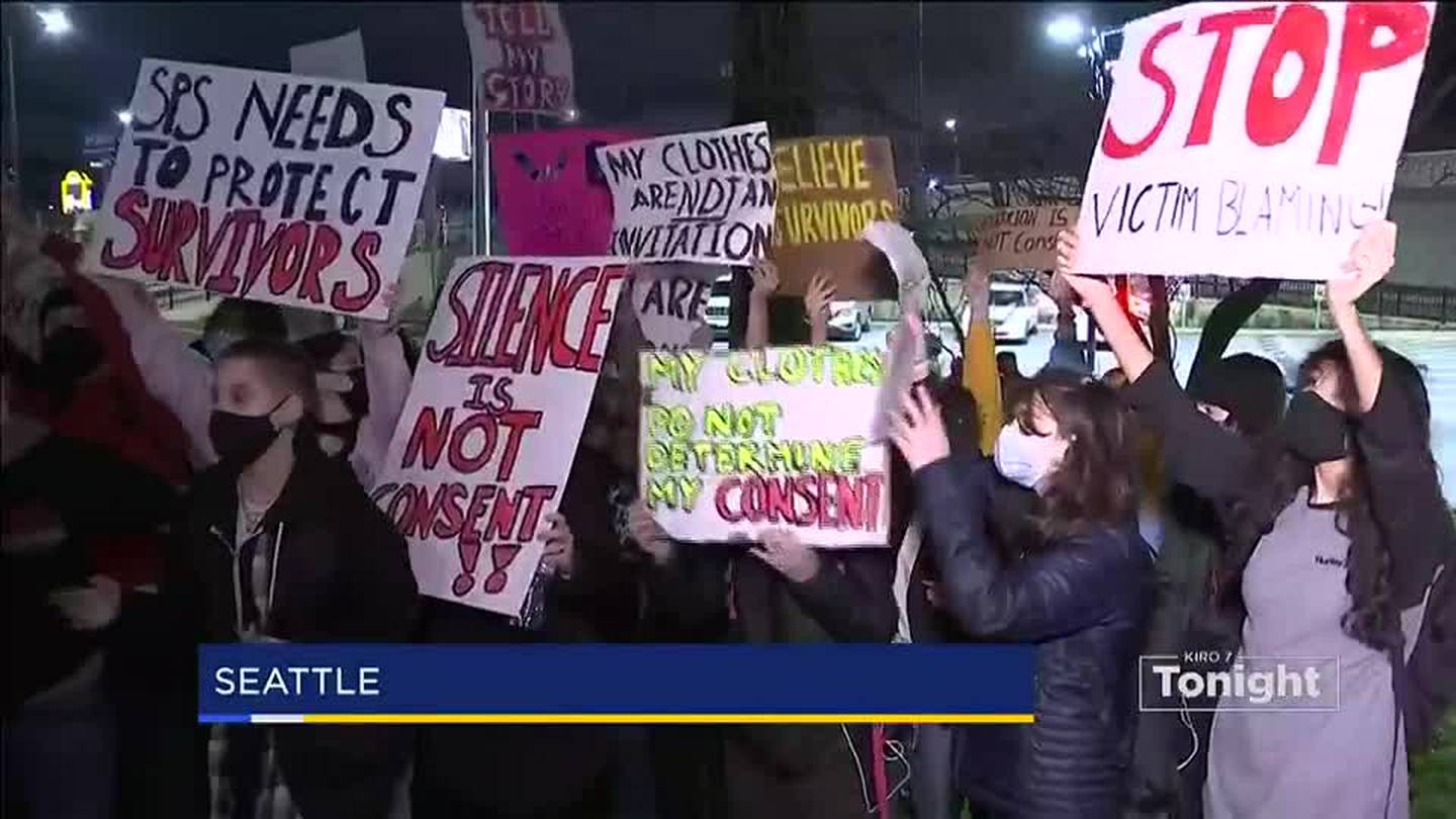 Students protest outside Seattle Public Schools building KIRO 7 News