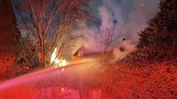Downed power lines, overgrowth cause problems for crews battling Kent house fire