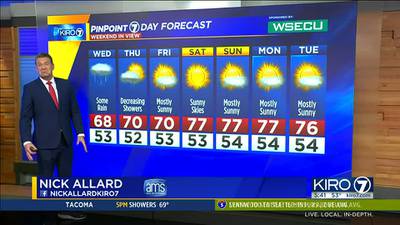 KIRO 7 PinPoint Weather Video for Wednesday morning