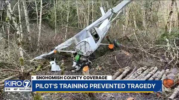 VIDEO: Snohomish County pilot says training saved his life