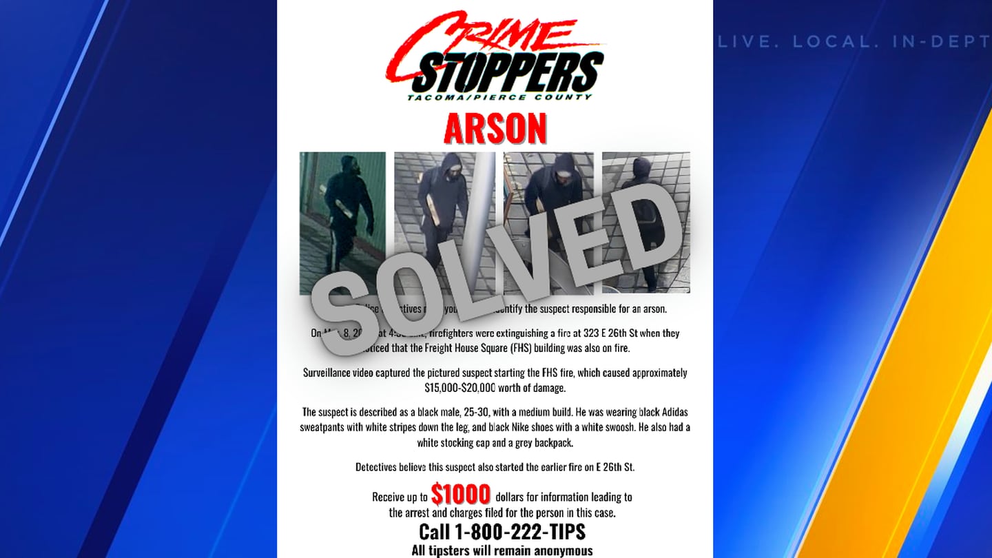 Crime Stoppers Tip Leads To Arrest Of Tacoma Arson Suspect Flipboard