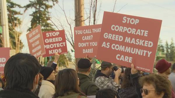 Protesters gather at potential site of proposed opioid treatment center in Lynnwood