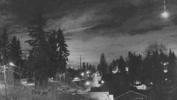 Cameras record fireball in Western Washington skies