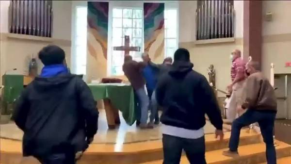 Viral video shows man disrupting mass, getting into physical confrontation at altar