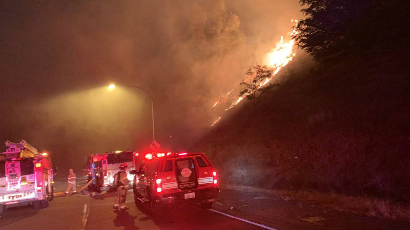 Car fire spreads to hillside causing brush fire in Tacoma – KIRO 7 News