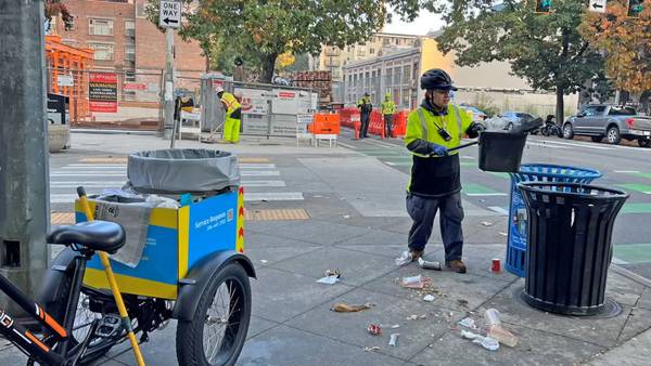 Report: More than 1.2 million gallons of trash collected from downtown Seattle streets in 2022