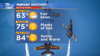 Heat advisory issued for much of western Washington over Seafair weekend