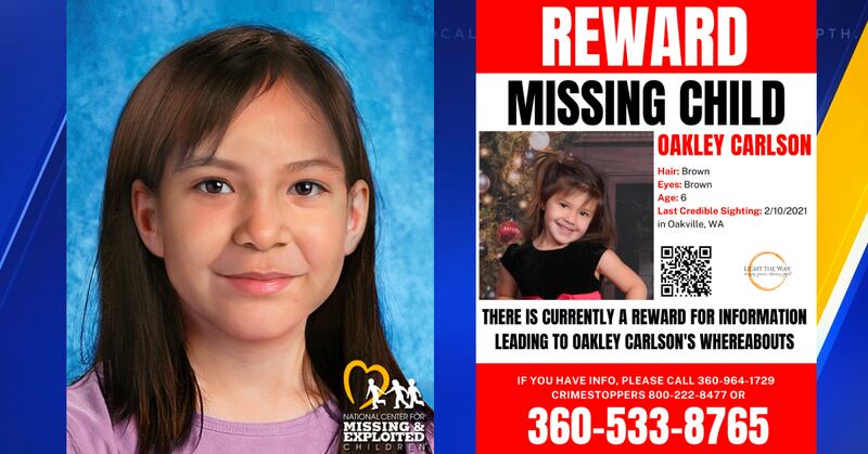 Wednesday marks 2 years since missing 5-year-old, Oakley Carlson ...