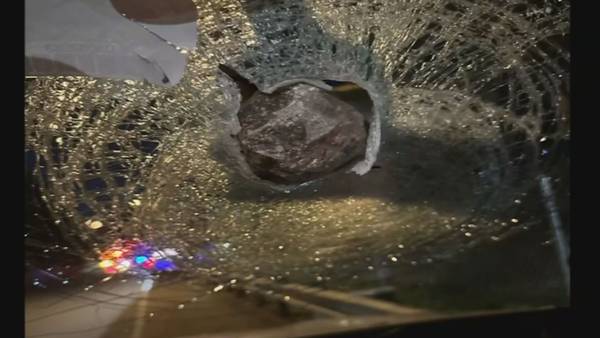 Kent man says someone threw rock, shattering his windshield on I-5