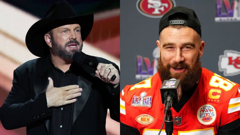 Country music star Garth Brooks invited the Kansas City Chiefs tight end Travis Kelce to the opening of his new bar in Nashville, Tennessee.