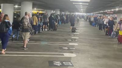 Security line at Sea-Tac Airport reaches 2.5 hours long, wrapping inside parking garage