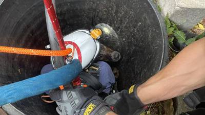 Dog needs rescuing after falling 30 feet down a well in Suquamish