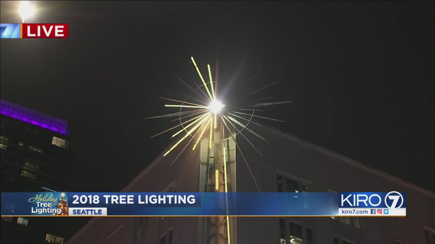 WATCH Downtown Seattle tree lighting ceremony at Westlake Center