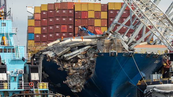 Key Bridge collapse: Explosives to be used to help free ship from wreckage