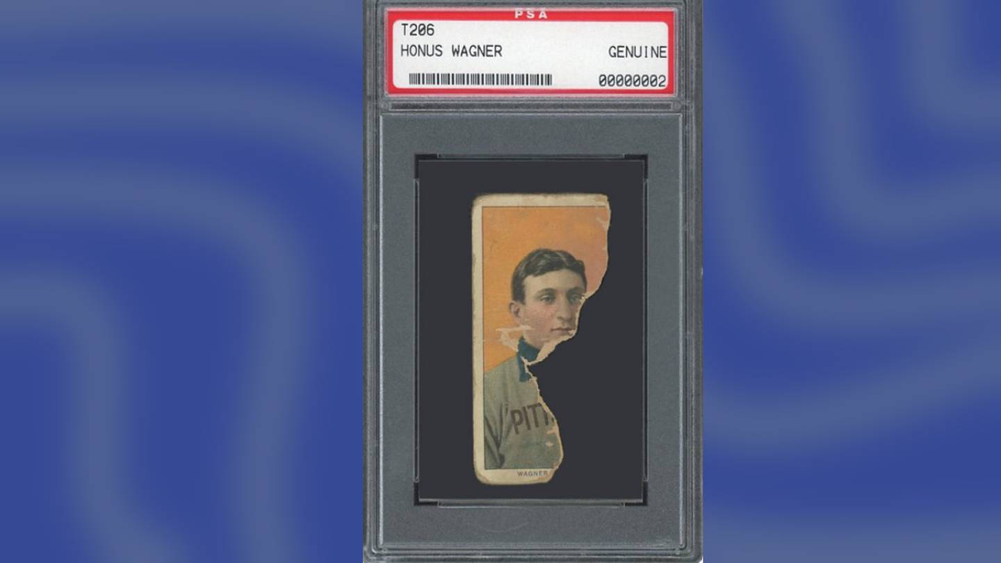 Torn T206 Honus Wagner baseball card sells for $475K at auction – KIRO 7  News Seattle
