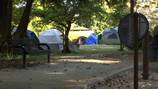 New homeless encampment forms at Dottie Harper Park days after downtown encampment clear-out