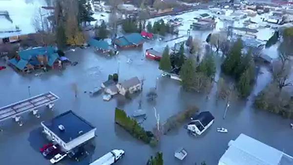 RAW: Aftermath of flooding in Sumas, Wash.