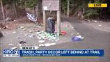 Photographer calls out park visitors at Snoqualmie Pass for leaving overflowing trash, broken glass