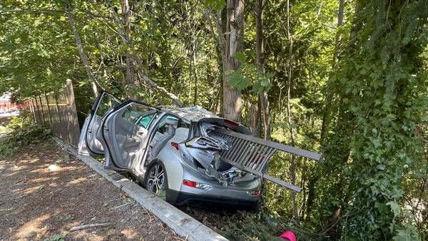 Three people hospitalized after car crashes near steep embankment in Burien