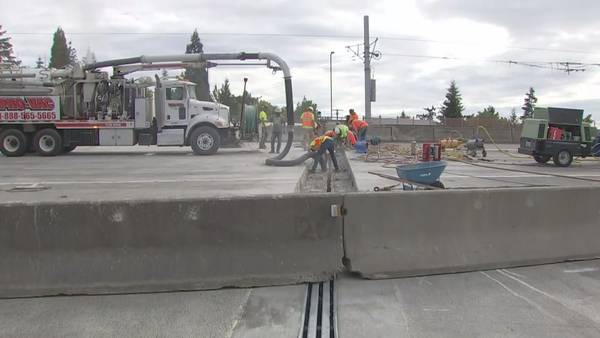 VIDEO: Westbound side of I-90 floating bridge closed until Monday