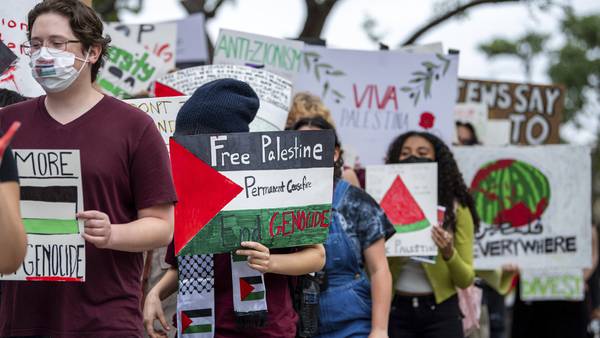 Nonstop Mideast coverage of Israel-Hamas war pauses for protests and police action at US schools