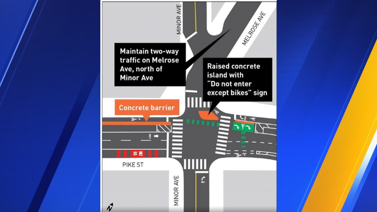 华盛顿州交通部宣布计划，让位于派克街附近的梅尔罗斯大道更加“舒适”