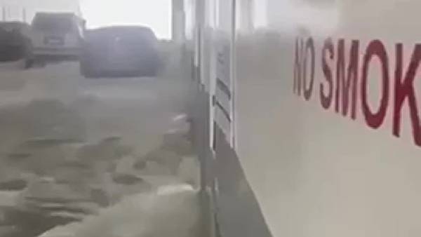 RAW: Waves wash aboard Anacortes ferry