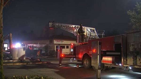 VIDEO: Businesses damaged in Redmond strip mall fire