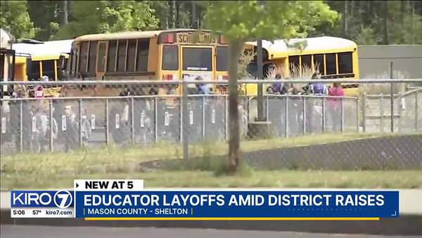 A Mason County school district faces layoffs as parents say administrators are getting raises