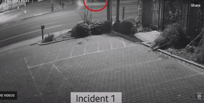 Video from a hit and run in Seattle in November