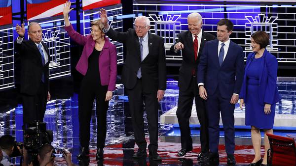 Photos: Democratic presidential candidates face off in Nevada debate
