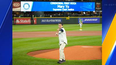 Your Voices: State Supreme Court justice throws out first pitch at Mariners game
