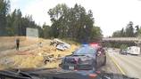 Driver crashes on I-5 in Thurston County allegedly trying to evade deputies