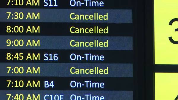 Wintry weather causing flight cancellations, delays to pile up at Sea-Tac
