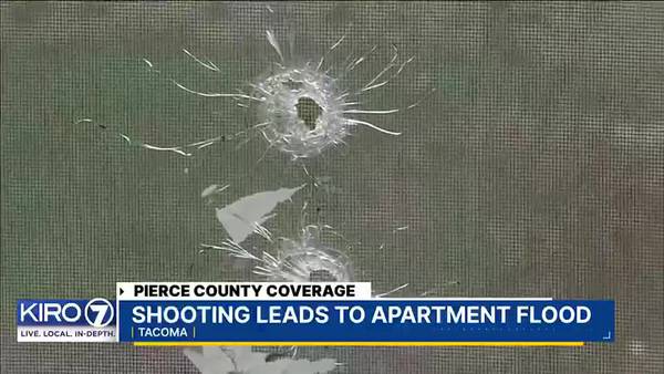 Nearly 30 bullets fired at Tacoma apartments, hitting sprinklers, flooding building