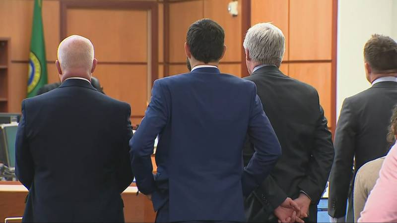 Officers reacting as the verdict is read in the Manny Ellis trial