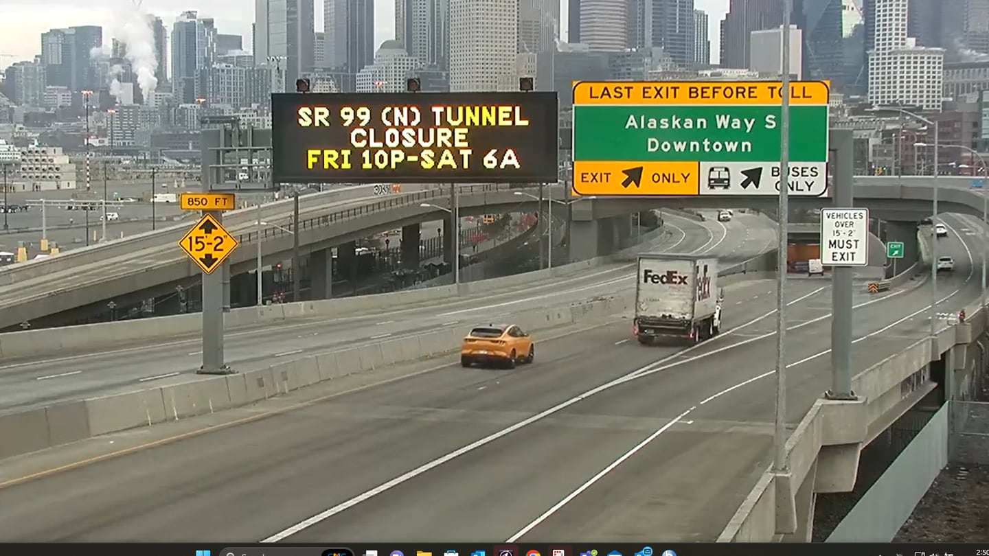 交通警报：SR-99隧道将于12月1日起双向关闭