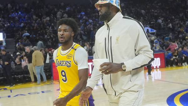 Ken Griffey Sr. and Jr. will be at Lakers’ opener, hoping to see LeBron and Bronny make NBA history