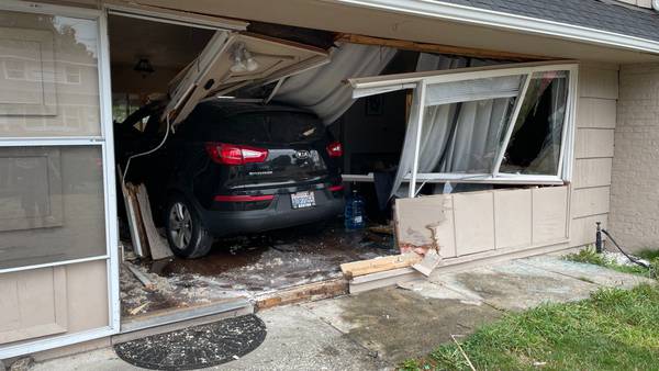 ‘All you heard was a big bang’: Suspect on the loose after crashing car into Kent home