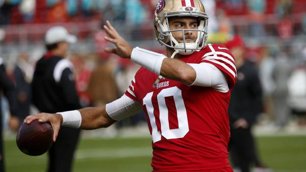 Report: 49ers QB Jimmy Garoppolo doesn't need foot surgery, could return in 7-8 weeks