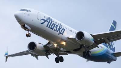 Pilots of an Alaska Airlines jet braked to avoid a possible collision with a Southwest plane