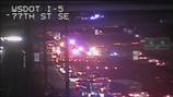 Fatal collision on I-5 SB blocks traffic in Everett