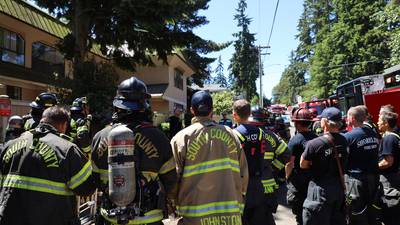 Photos: Nearly 50 firefighters respond to Edmonds apartment fire, two hospitalized