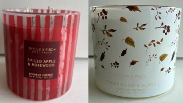 Ross recalls candles due to combustion, injury risk