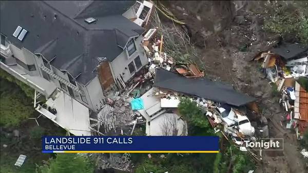 VIDEO: 911 calls document the moments of landslide, water main break in Bellevue neighborhood